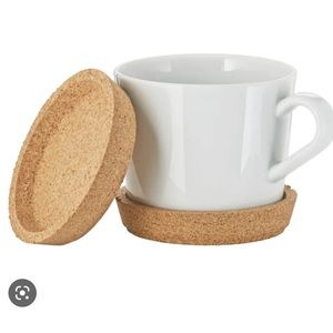 (4x) IKEA 365+ Cork Coaster 3 1/2" diameter Coffee Mug Cup Tea -4 Total Coasters